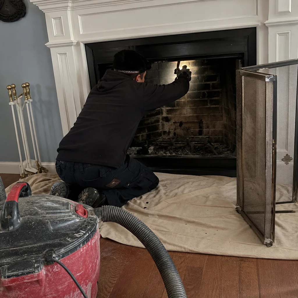 Flue Brushing and Vacuum Inspection